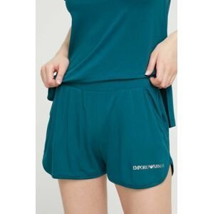 Plážové šortky Emporio Armani Underwear dámske, zelená farba
