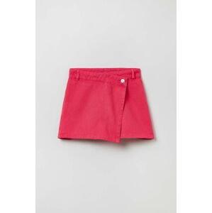 Detské bavlnené šortky OVS ružová farba, jednofarebné