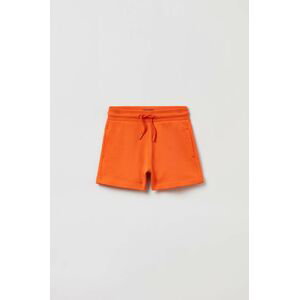 Detské bavlnené šortky OVS oranžová farba, jednofarebné