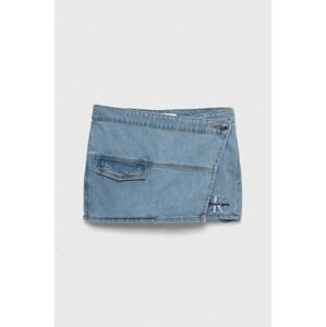 Detské rifľové krátke nohavice Calvin Klein Jeans s nášivkou
