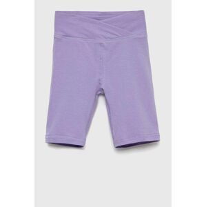 Detské krátke nohavice GAP fialová farba, vzorované