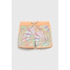 Detské krátke nohavice Columbia Sandy Shores Boardshort oranžová farba, vzorované