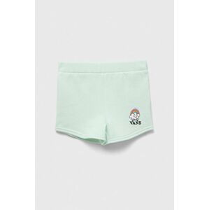 Detské krátke nohavice Vans RAINBOW RIDER SHORT CLEARLY AQUA zelená farba, s potlačou