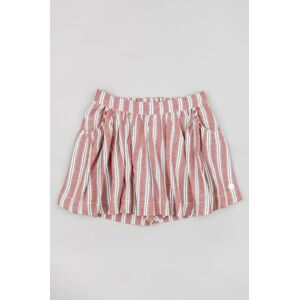 Detské bavlnené šortky zippy ružová farba, vzorované