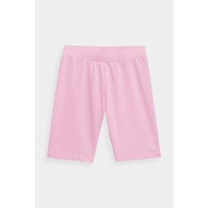 Detské krátke nohavice 4F F051 ružová farba, jednofarebné