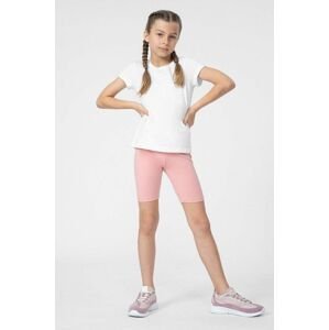 Detské krátke nohavice 4F ružová farba, jednofarebné