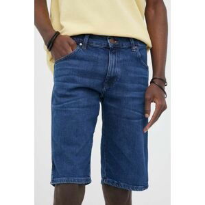 Rifľové krátke nohavice Wrangler Colton pánske, tmavomodrá farba