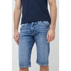Rifľové krátke nohavice Pepe Jeans Cash pánske