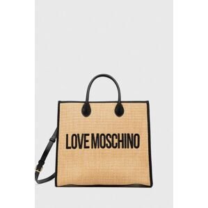 Kabelka Love Moschino béžová farba