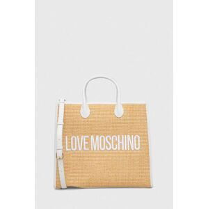 Kabelka Love Moschino béžová farba