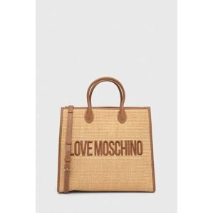 Kabelka Love Moschino béžová farba