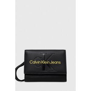 Peňaženka Calvin Klein Jeans čierna farba