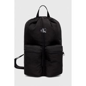 Ruksak Calvin Klein dámsky, čierna farba, veľký, jednofarebný