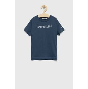 Detské bavlnené tričko Calvin Klein Jeans s potlačou