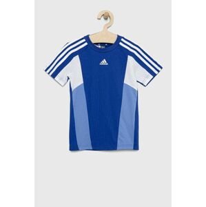 Detské bavlnené tričko adidas LK CB CO TEE vzorované