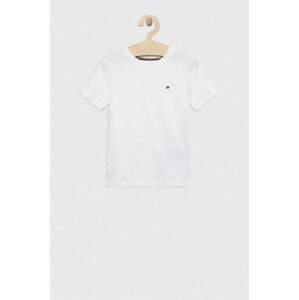 Detské bavlnené tričko Tommy Hilfiger 2-pak biela farba, jednofarebný