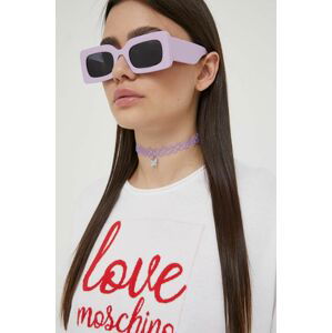 Bavlnené tričko Love Moschino biela farba