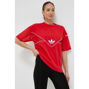 Tričko adidas Originals dámsky, červená farba