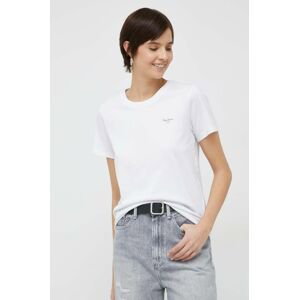 Bavlnené tričko Pepe Jeans Wendy Chest biela farba