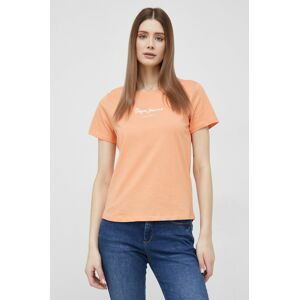 Bavlnené tričko Pepe Jeans Wendy oranžová farba