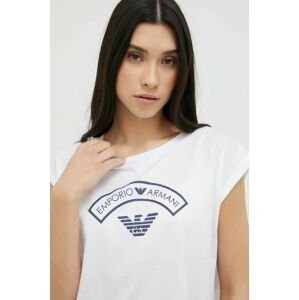 Bavlnené tričko Emporio Armani Underwear biela farba