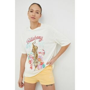 Bavlnené tričko Billabong béžová farba