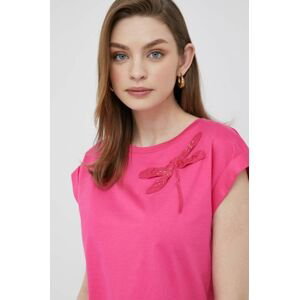 Bavlnené tričko Pennyblack Orgoglio ružová farba