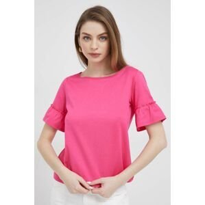 Bavlnené tričko Pennyblack ružová farba