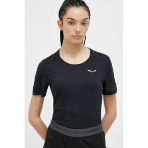 Športové tričko Salewa Puez Sporty Dry čierna farba