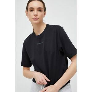 Športové tričko Calvin Klein Performance Essentials čierna farba