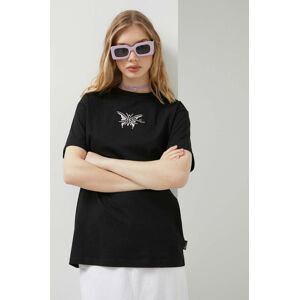 Bavlnené tričko Karl Kani čierna farba