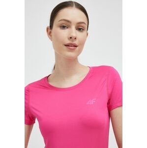 Tréningové tričko 4F ružová farba