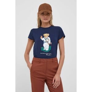 Bavlnené tričko Polo Ralph Lauren x The Championships Wimbledon tmavomodrá farba