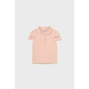 Tričko pre bábätko Mayoral ružová farba, s golierom
