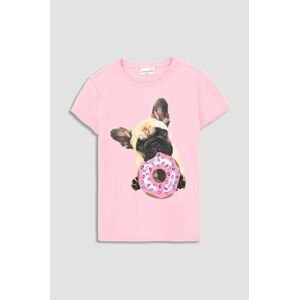 Detské bavlnené tričko Coccodrillo ružová farba