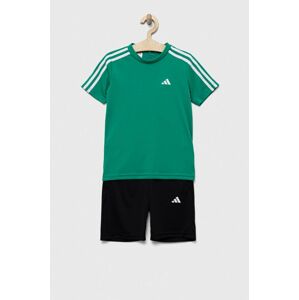 Detská súprava adidas U TR-ES 3S zelená farba