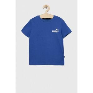 Detské bavlnené tričko Puma ESS Small Logo Tee B s potlačou