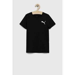 Detské tričko Puma ACTIVE Small Logo Tee B čierna farba, s potlačou