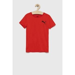 Detské tričko Puma ACTIVE Small Logo Tee B červená farba, s potlačou