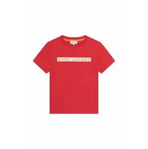 Detské bavlnené tričko Marc Jacobs červená farba, s potlačou