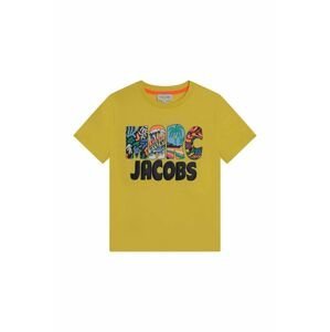 Detské bavlnené tričko Marc Jacobs žltá farba, s potlačou