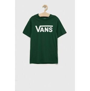 Detské bavlnené tričko Vans BY VANS CLASSIC BOYS EDEN/WHITE zelená farba, s potlačou