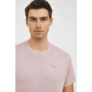 Bavlnené tričko Pepe Jeans Jacko ružová farba, melanžové