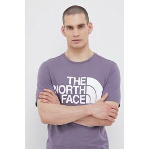 Tričko The North Face pánske, fialová farba, s potlačou