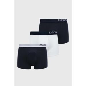 Boxerky Emporio Armani Underwear 3-pak pánske, tmavomodrá farba