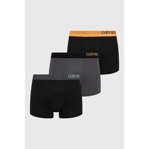 Boxerky Emporio Armani Underwear 3-pak pánske, čierna farba