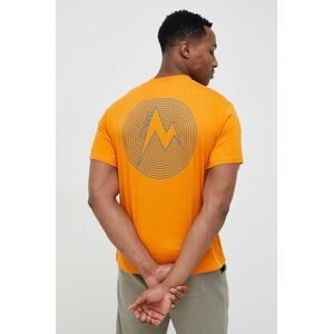 Tričko Marmot pánsky, oranžová farba, s potlačou
