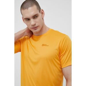 Športové tričko Jack Wolfskin Tech oranžová farba, jednofarebné