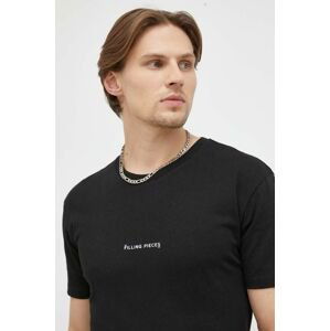 Bavlnené tričko Filling Pieces Core Slim Fit čierna farba, s potlačou, 6813681861