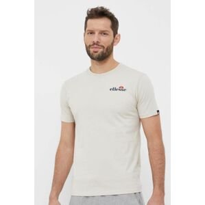 Bavlnené tričko Ellesse SHR11156-BEIGE, béžová farba, s potlačou